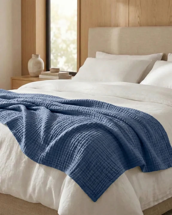 The Lund - 100% Natural Muslin Cotton Blanket