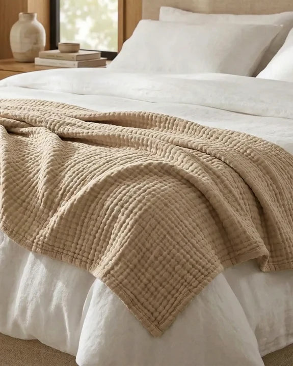 The Lund - 100% Natural Muslin Cotton Blanket