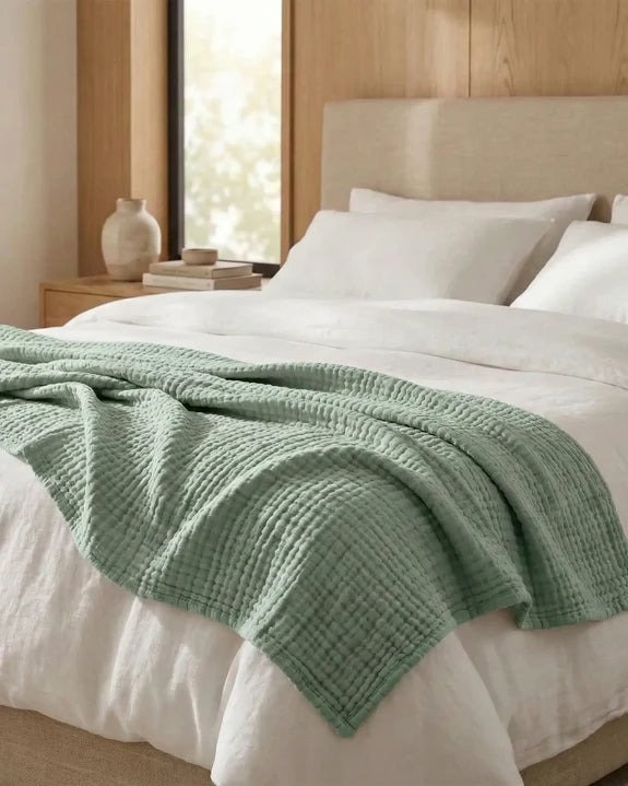 The Lund - 100% Natural Muslin Cotton Blanket