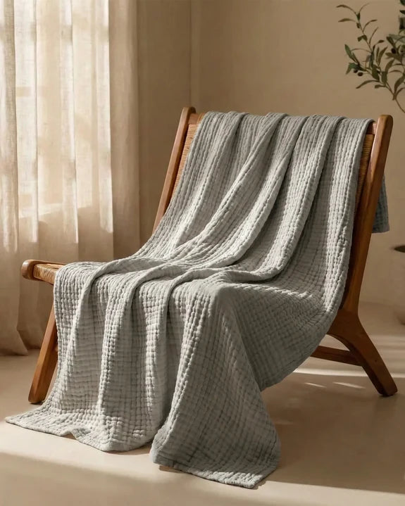The Lund - 100% Natural Muslin Cotton Blanket