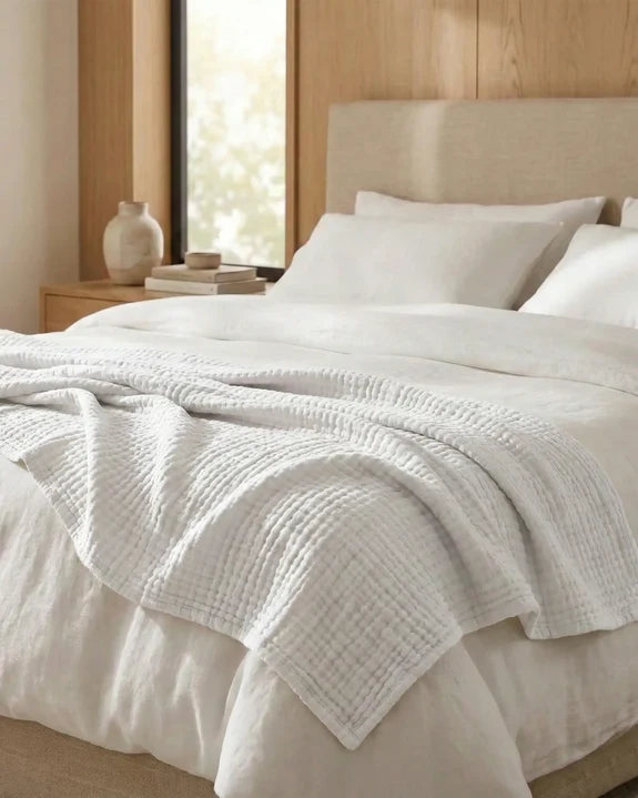 The Lund - 100% Natural Muslin Cotton Blanket