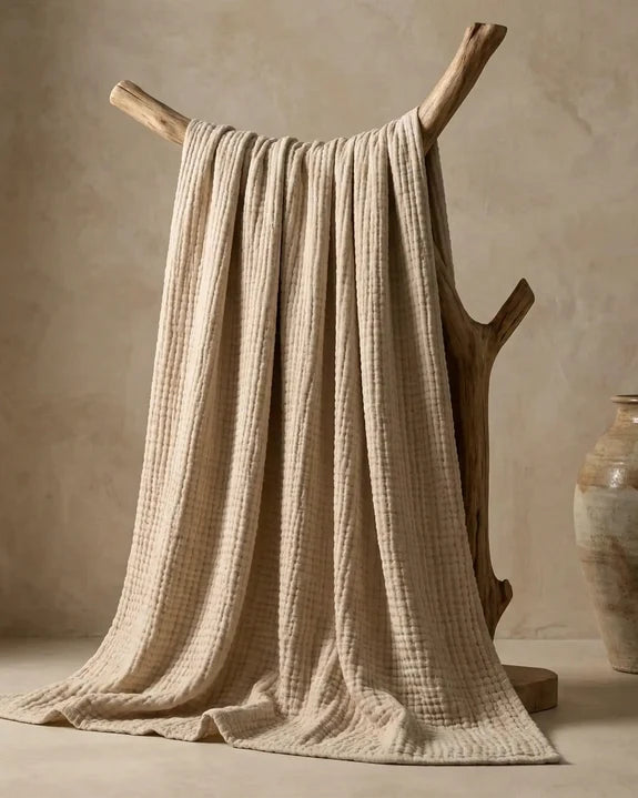 The Lund - 100% Natural Muslin Cotton Blanket
