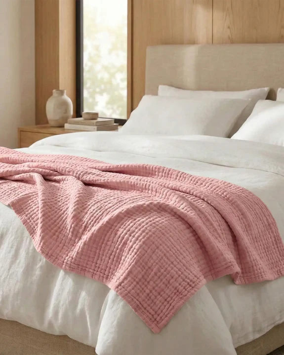 The Lund - 100% Natural Muslin Cotton Blanket